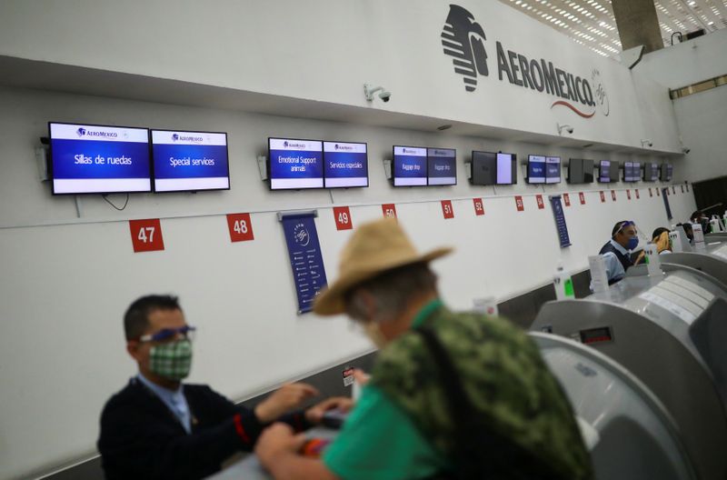 Transporte pasajeros Aeroméxico cayó un 73% interanual en julio: comunicado