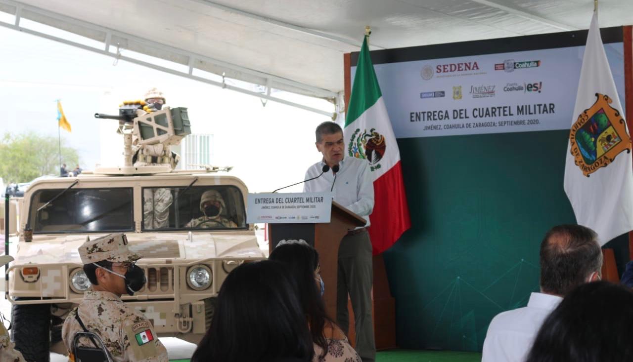 Fundamental el Ejército para mantener la paz en Coahuila: Miguel Riquelme