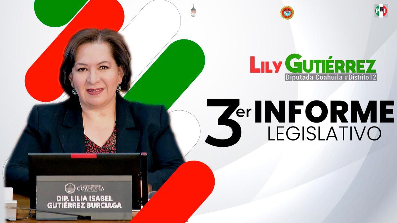 Rinde Lily Gutiérrez tercer informe