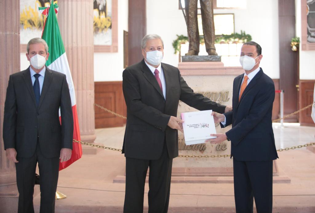 Entrega Secretario de Gobierno el tercer informe de MARS al Congreso