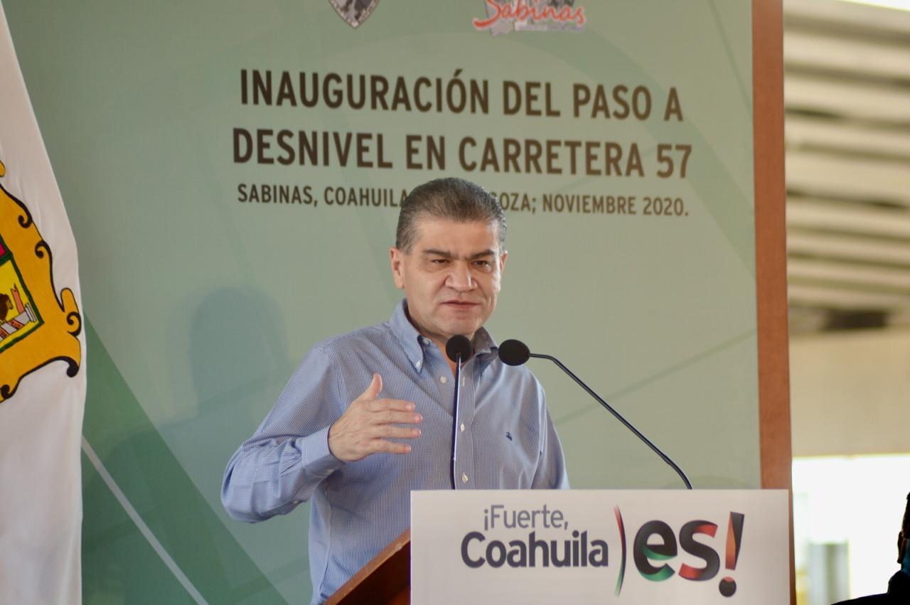 Inaugura el gobernador Miguel Riquelme Paso Superior Vehicular en beneficio de la Región Carbonífera