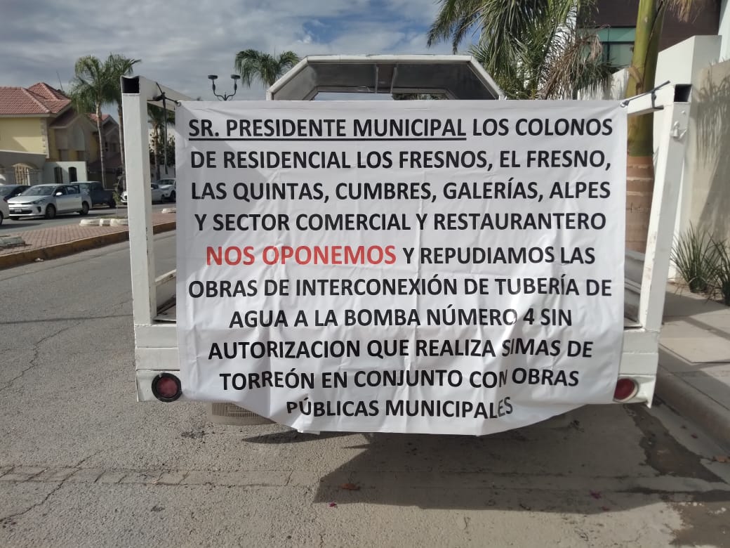 Buscan vecinos ampararse contra obras del SIMAS Torreón