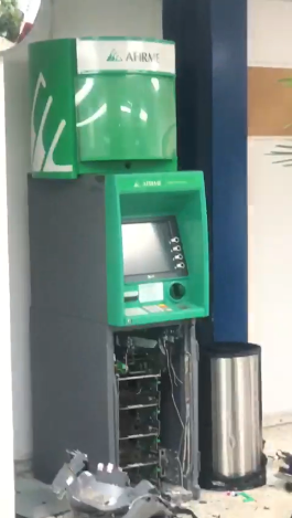 Roban cajero y dañan oficinas del GAN donde se encontraba