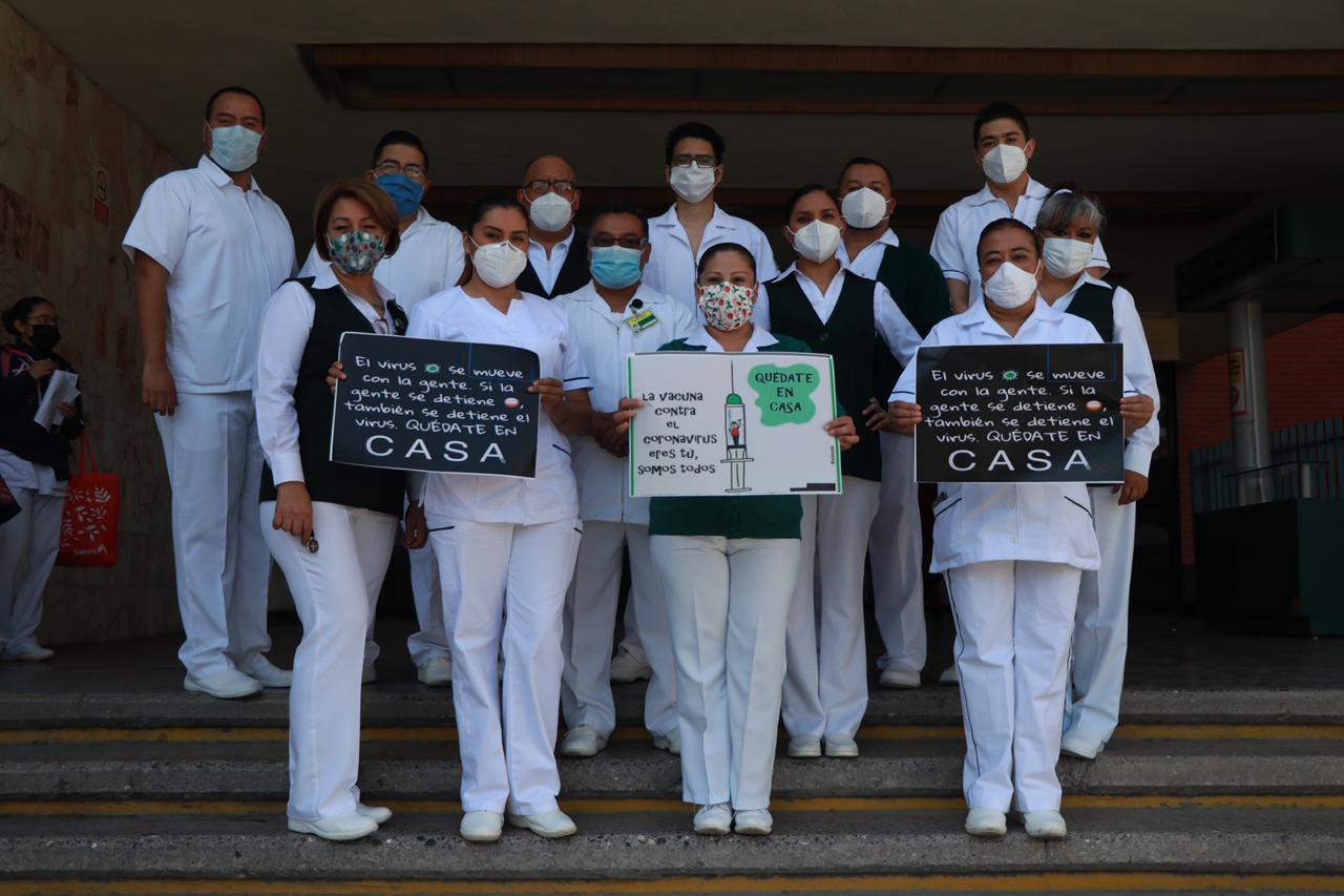 Quédate en casa en navidad, exhortan enfermeros del IMSS
