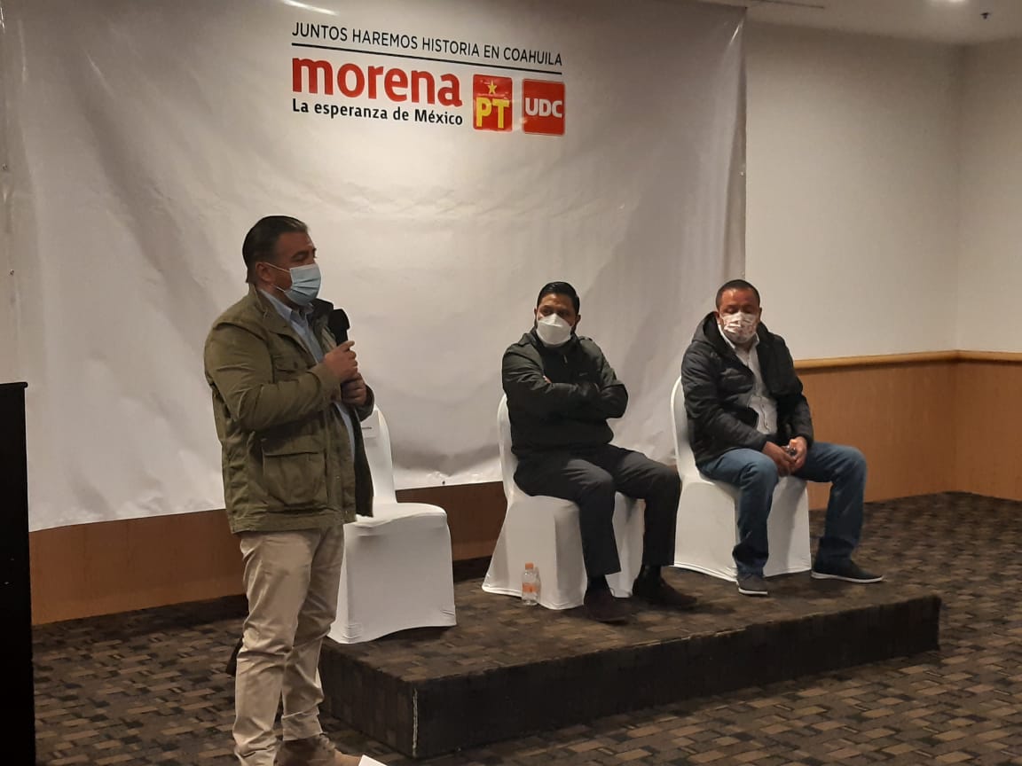 Entre desacuerdos presentan coalición Morena, UDC y PT