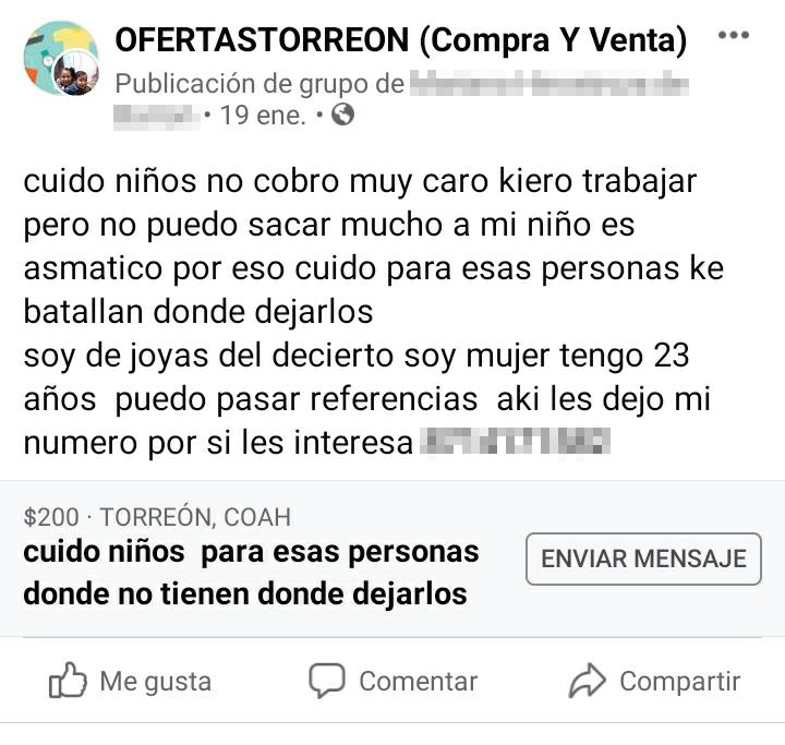Detona la pandemia a “niñeras” clandestinas