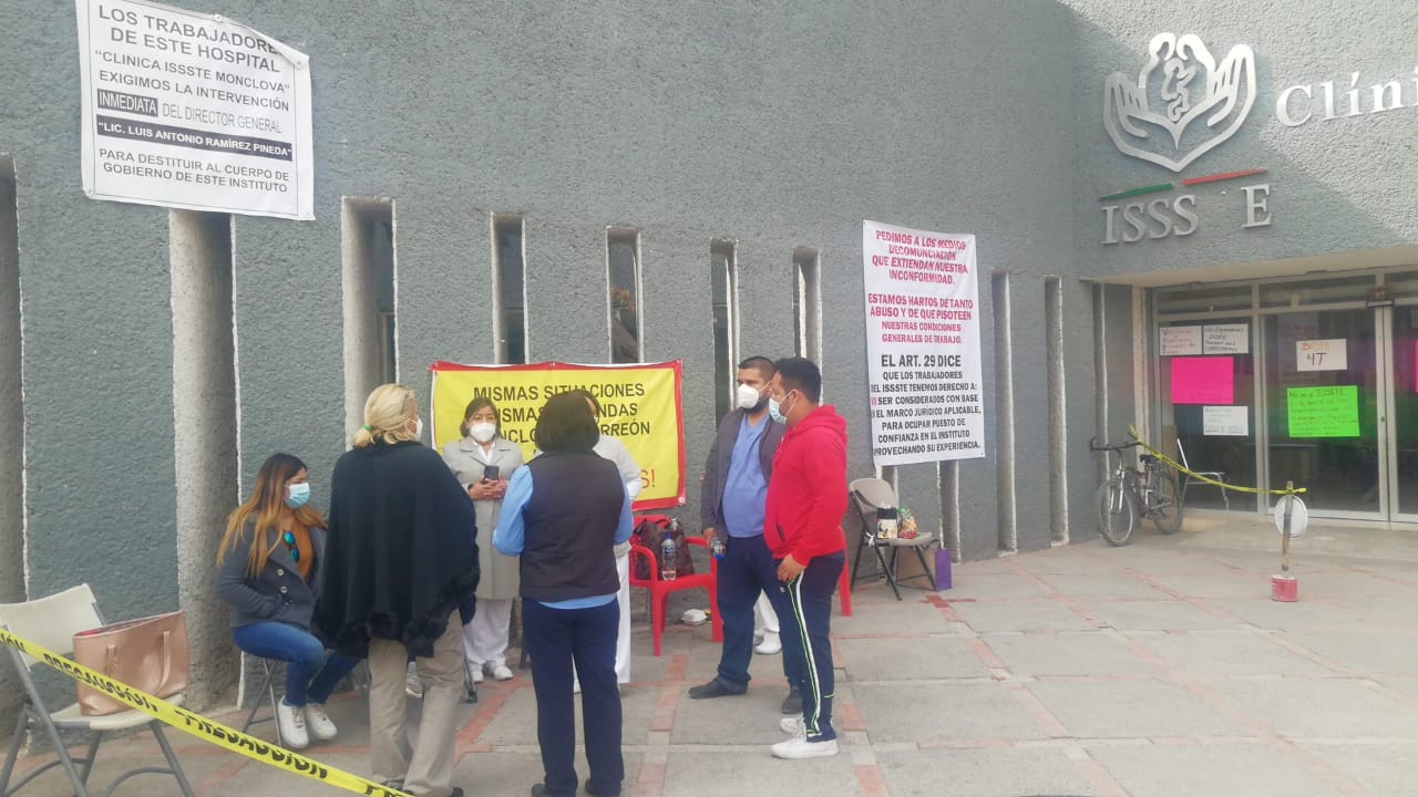 Trabajan bajo protesta enfermeros de clínica del ISSSTE en Monclova