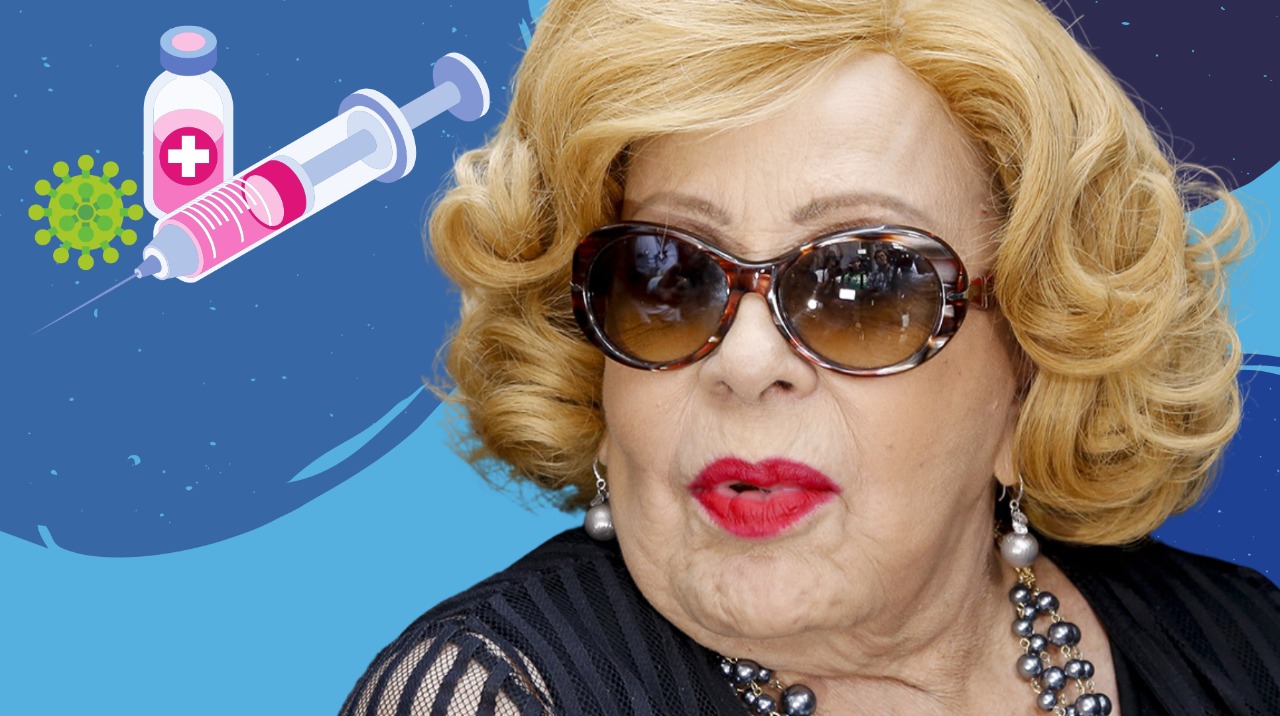 La actriz del Cine de Oro mexicano, Silvia Pinal se vacuna contra COVID-19.