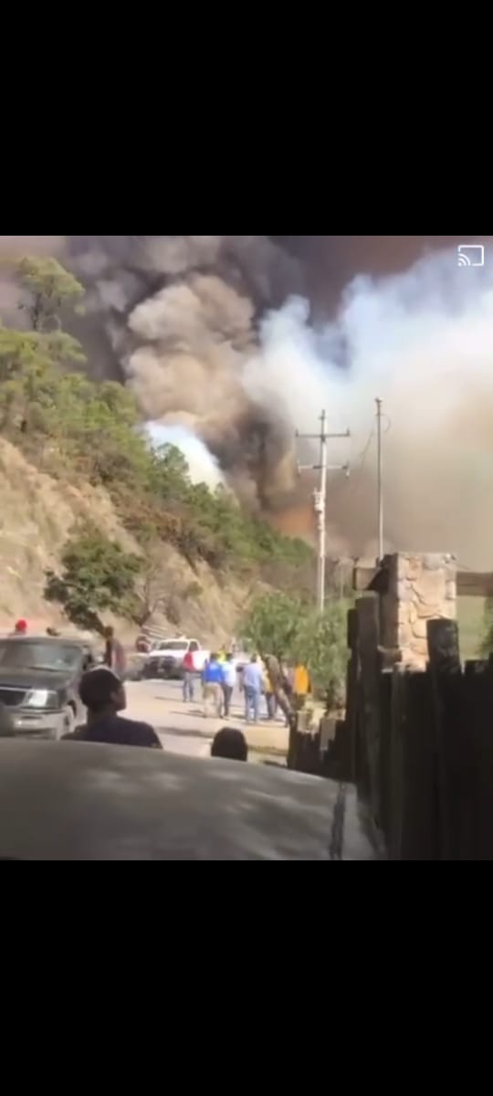Video: Así se observa el incendio de esta tarde en Arteaga