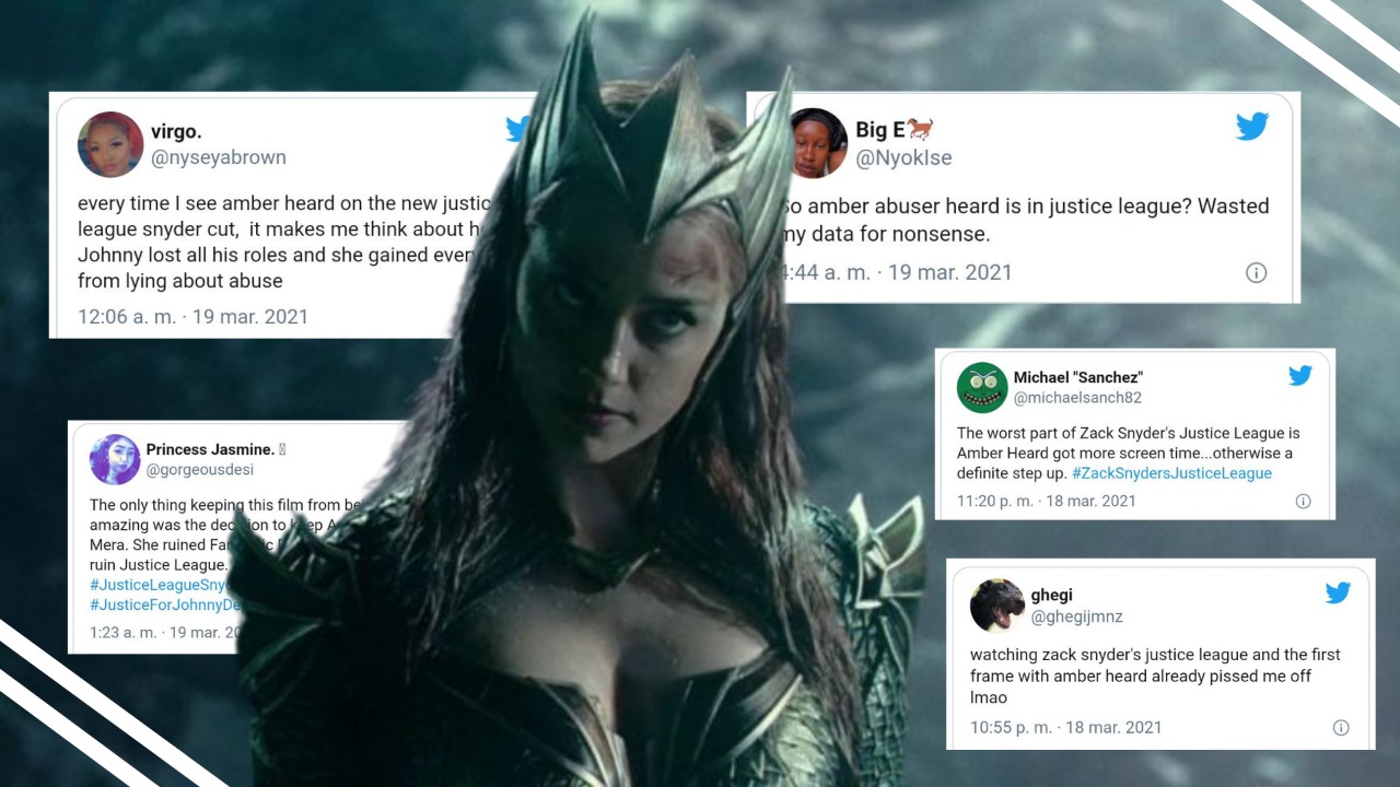 Critican “La Liga de la Justicia” de Zack Snyder por incluir a Amber Heard