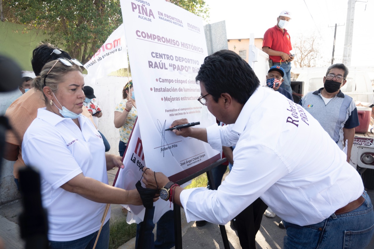 Va Roberto Piña por mejor infraestructura deportiva en Frontera