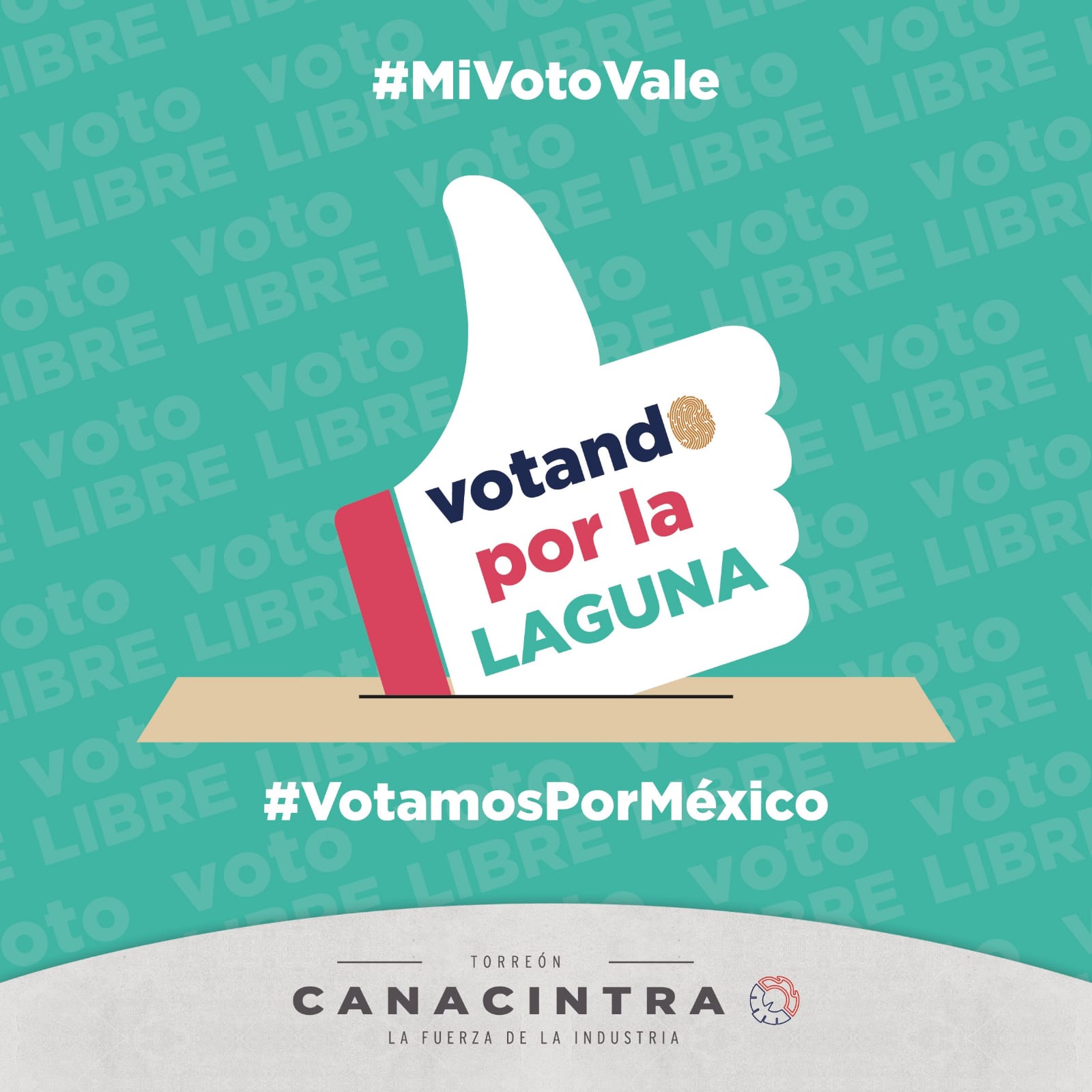 Lanza Canacintra Torreón campaña para motivar el voto razonado