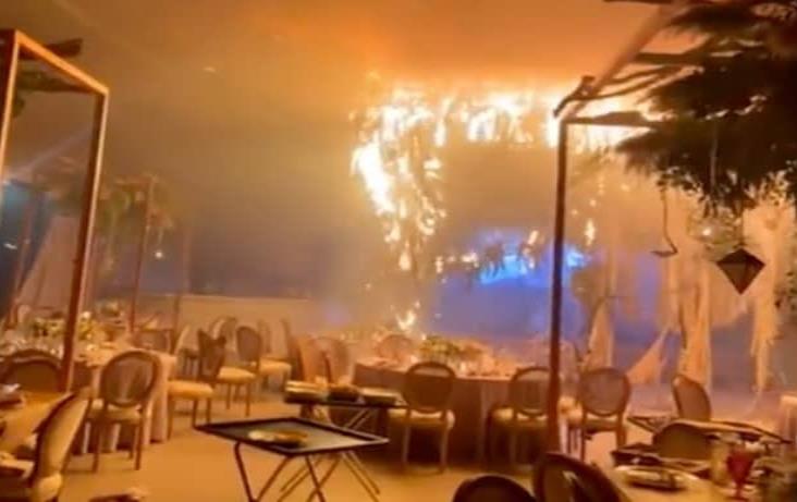 Investigan incendio en salón de fiestas