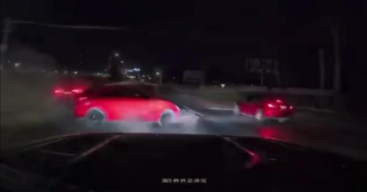 Video: Así fue el momento exacto del aparatoso choque sobre el bulevar V. Carranza en Saltillo
