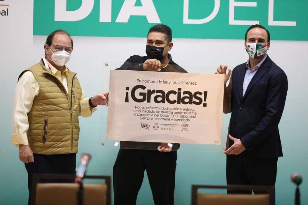 Reconoce Saltillo a sus médicos por lucha contra el Covid-19