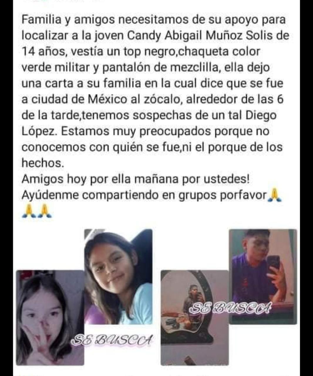 Desaparece menor en Frontera; sospechan se fue con un joven