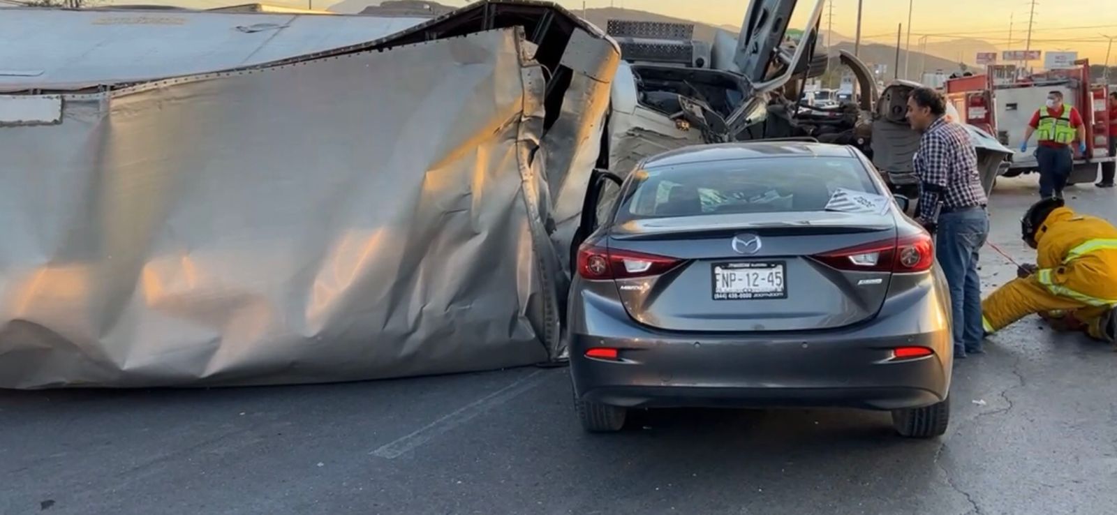 ¡De última hora! Se presenta accidente con persona sin vida en la carretera Saltillo-Monterrey