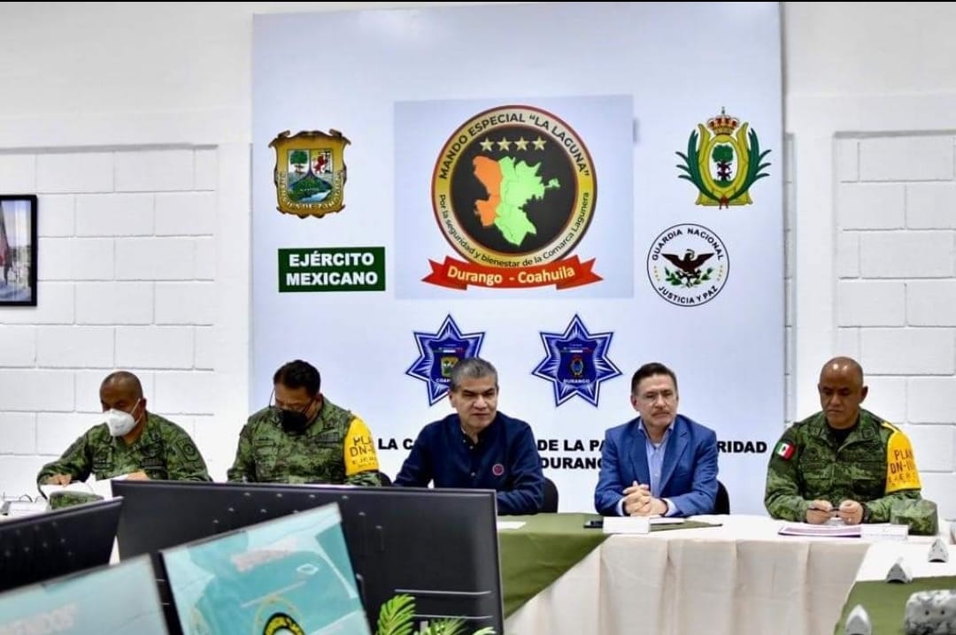 Se reúnen gobernadores de Coahuila y Durango con Mando Especial de La Laguna