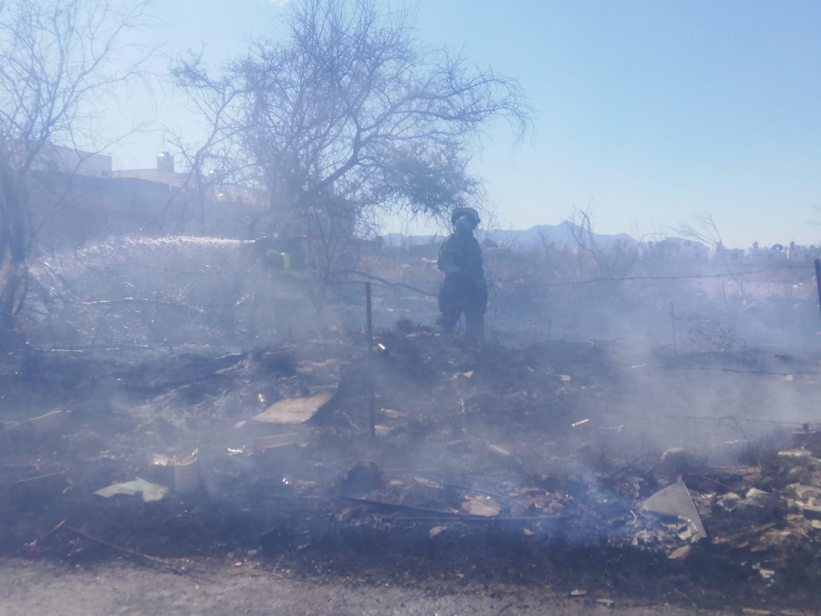 Fuerte incendio en predio baldío