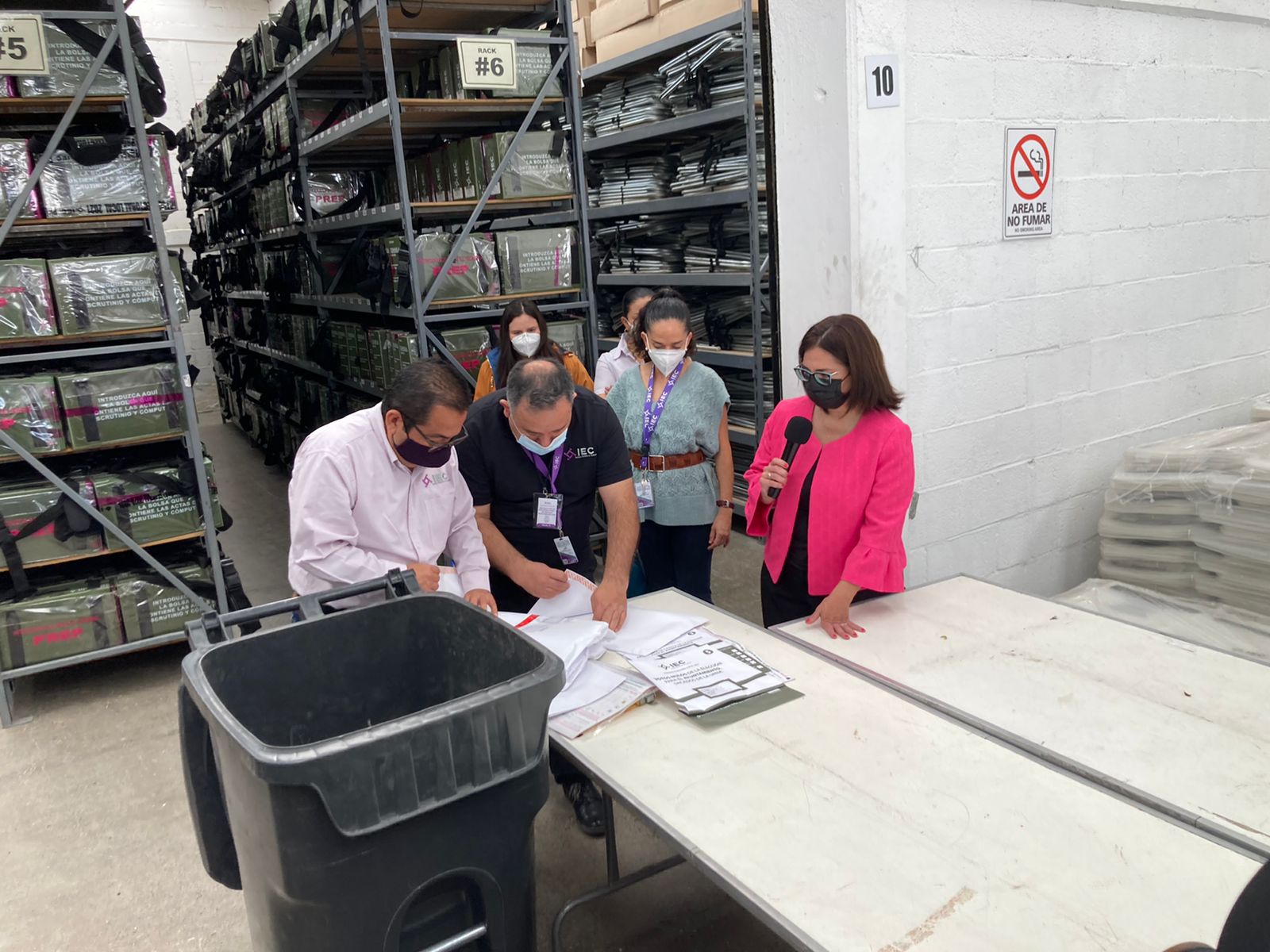 Destruyen 18 toneladas de material del proceso electoral de 2021