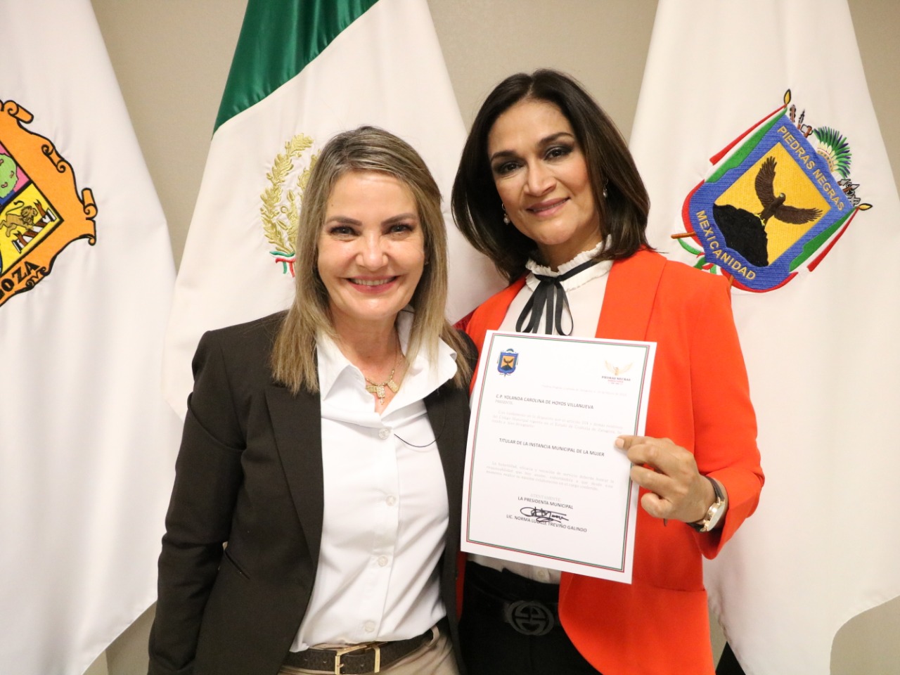 Toma protesta Yolanda Carolina de Hoyos como titular de la IMM en Piedras Negras