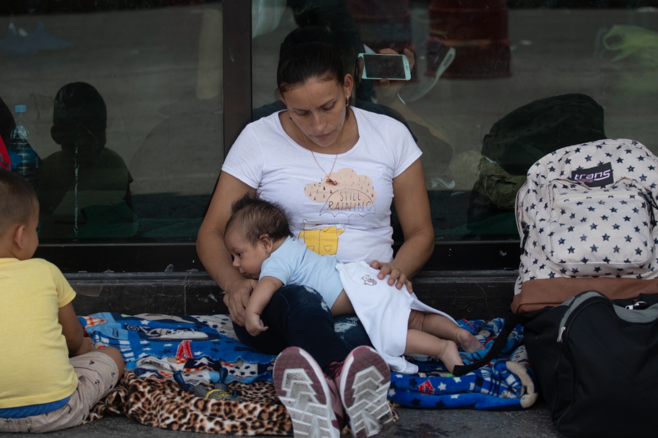 Llega caravana migrante a Saltillo