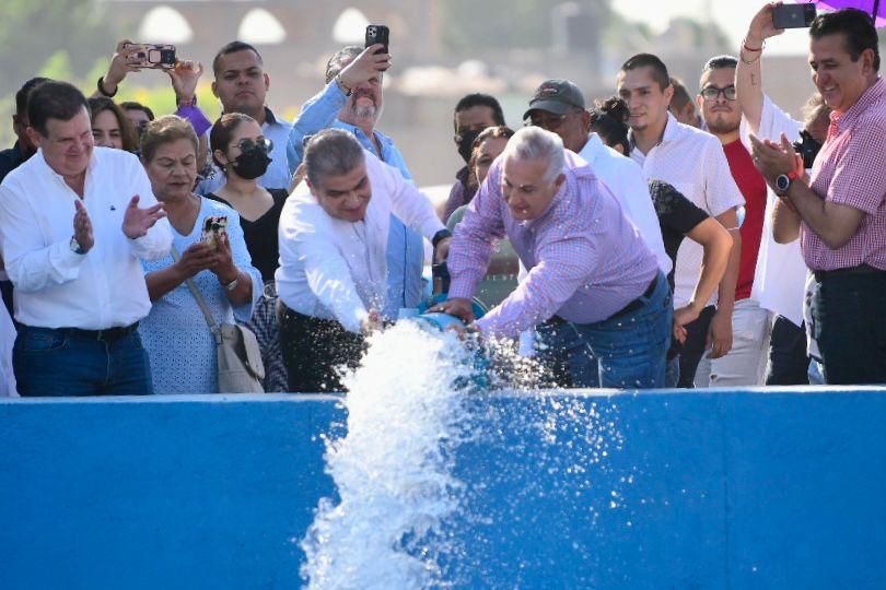 Inaugura MARS y Román pozo de agua “Compresora”