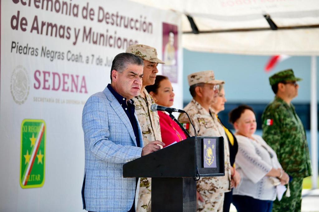 Atestigua MARS destrucción de armas y municiones