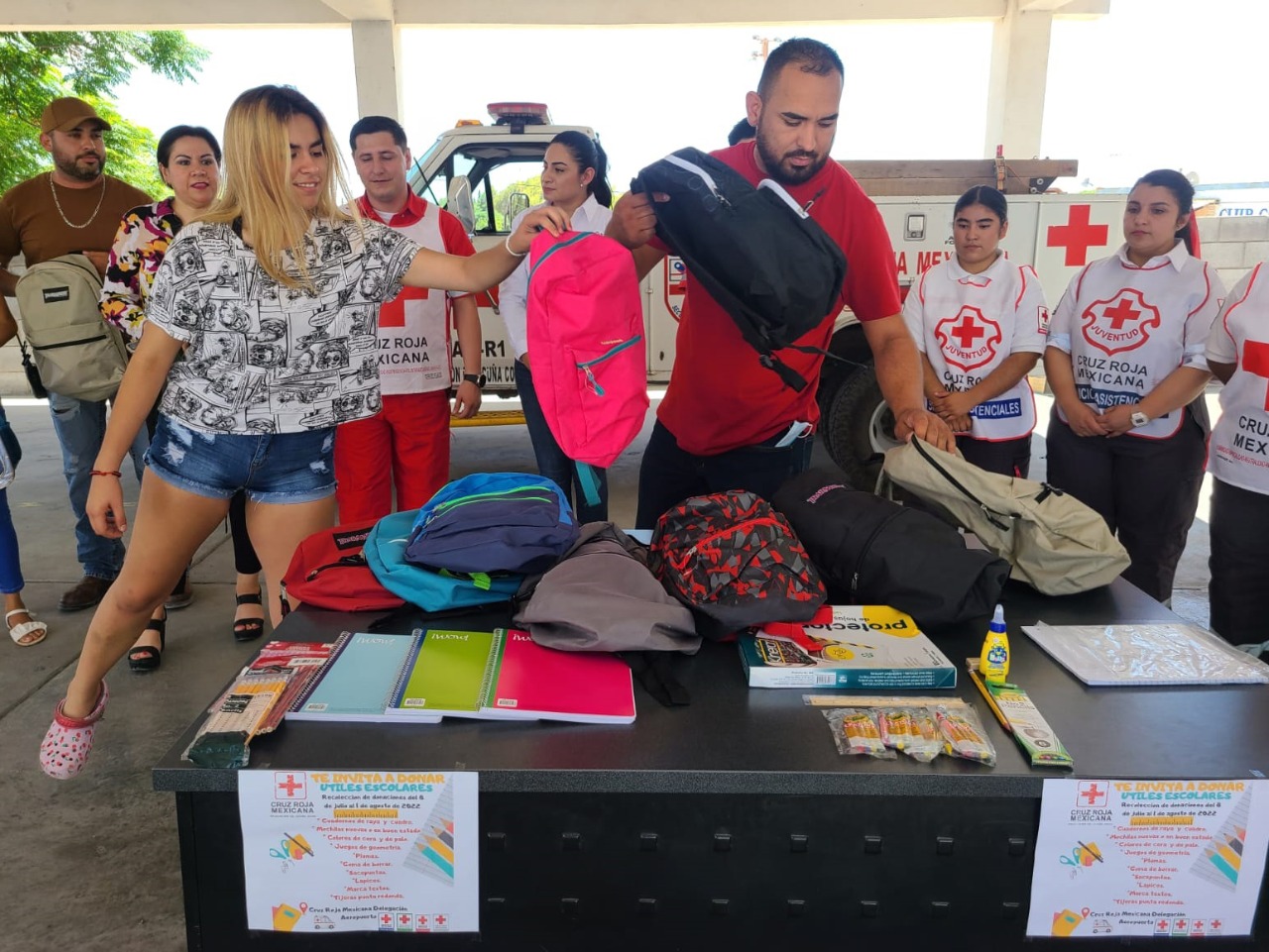 Invita Cruz Roja a participar en colecta de útiles escolares
