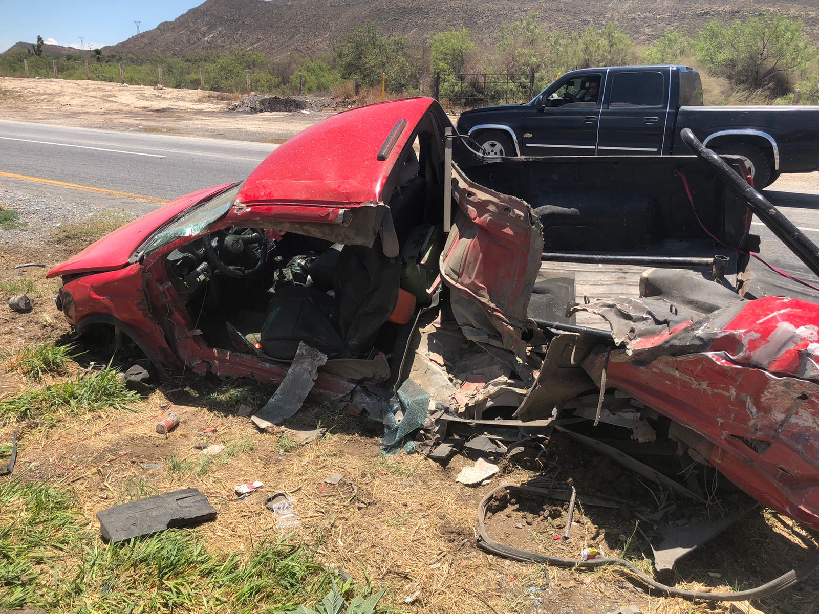 Dos lesionados deja accidente en la carretera a Torreón