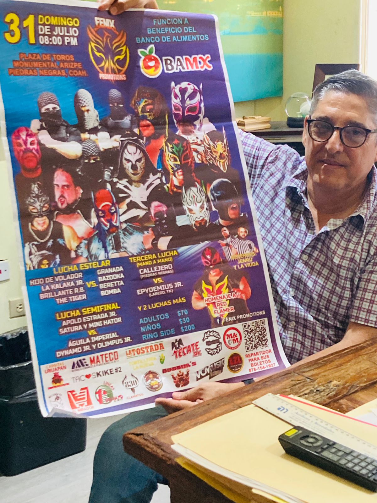 Realizarán espectáculo de lucha libre a beneficio del Banco de Alimentos