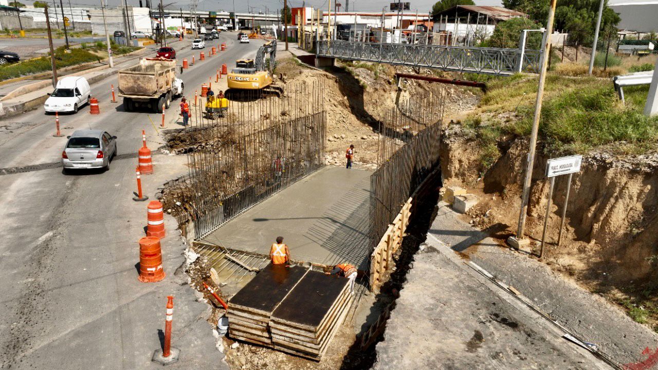Avanza construcción del sistema pluvial Otilio: Chema Fraustro