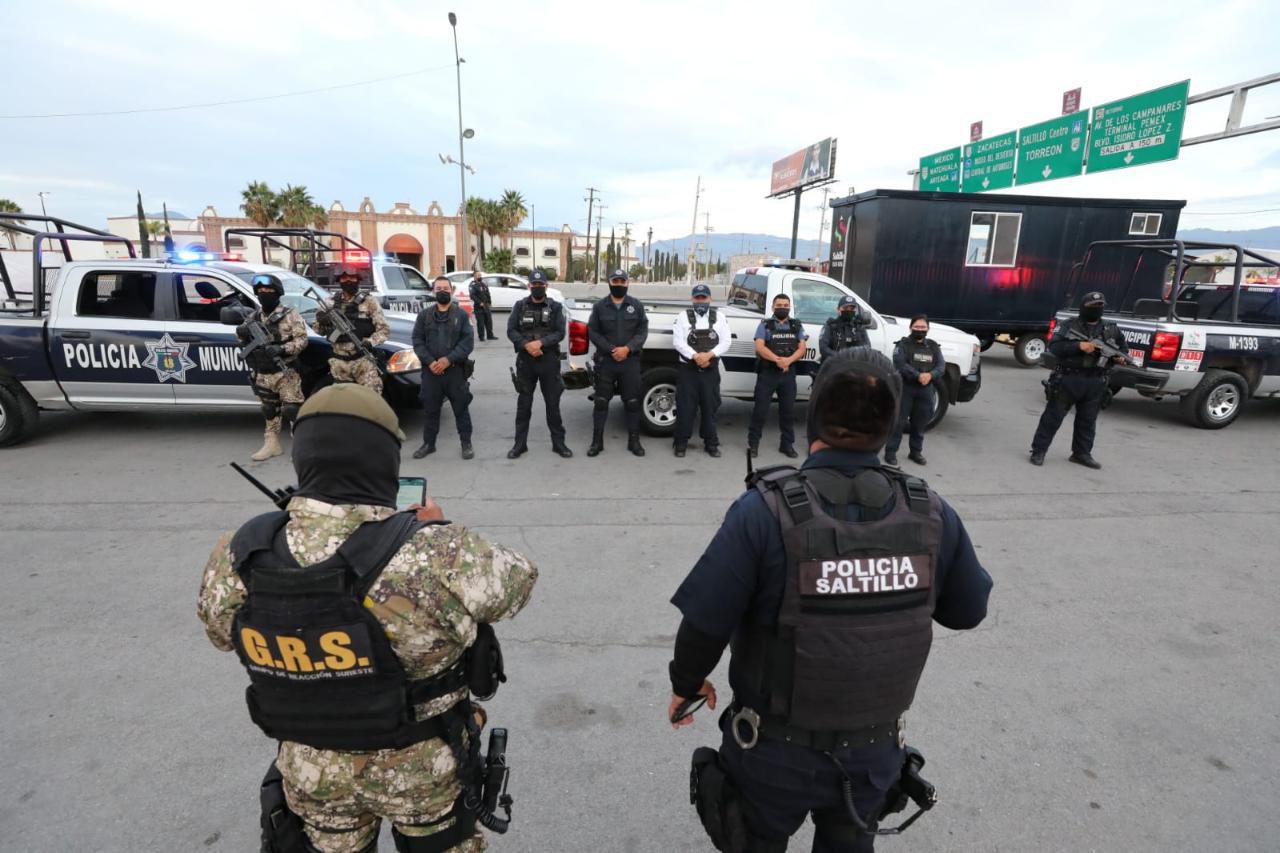 Realizan Operativo de Fuerza por diversos sectores de Saltillo