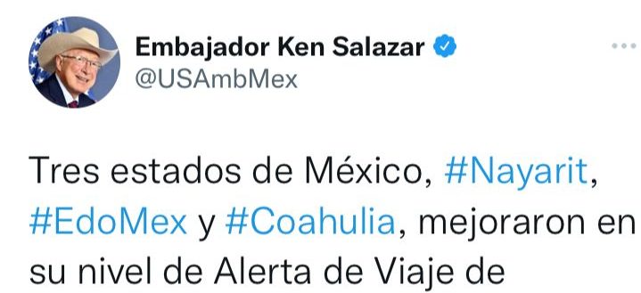 Reconoce Embajador de EU seguridad en Coahuila