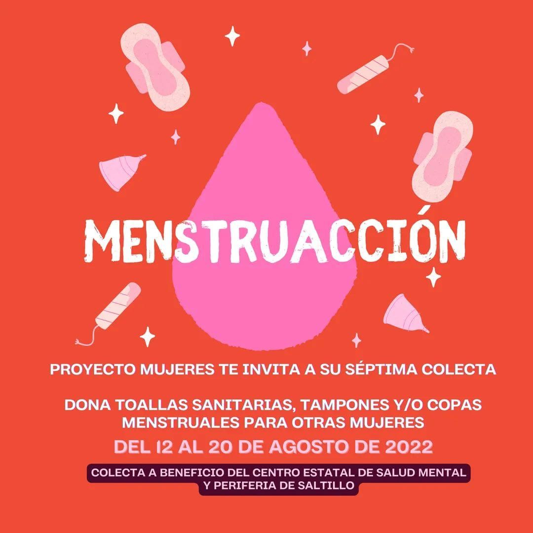 Invitan a donar productos de gestión menstrual para mujeres en situación vulnerable