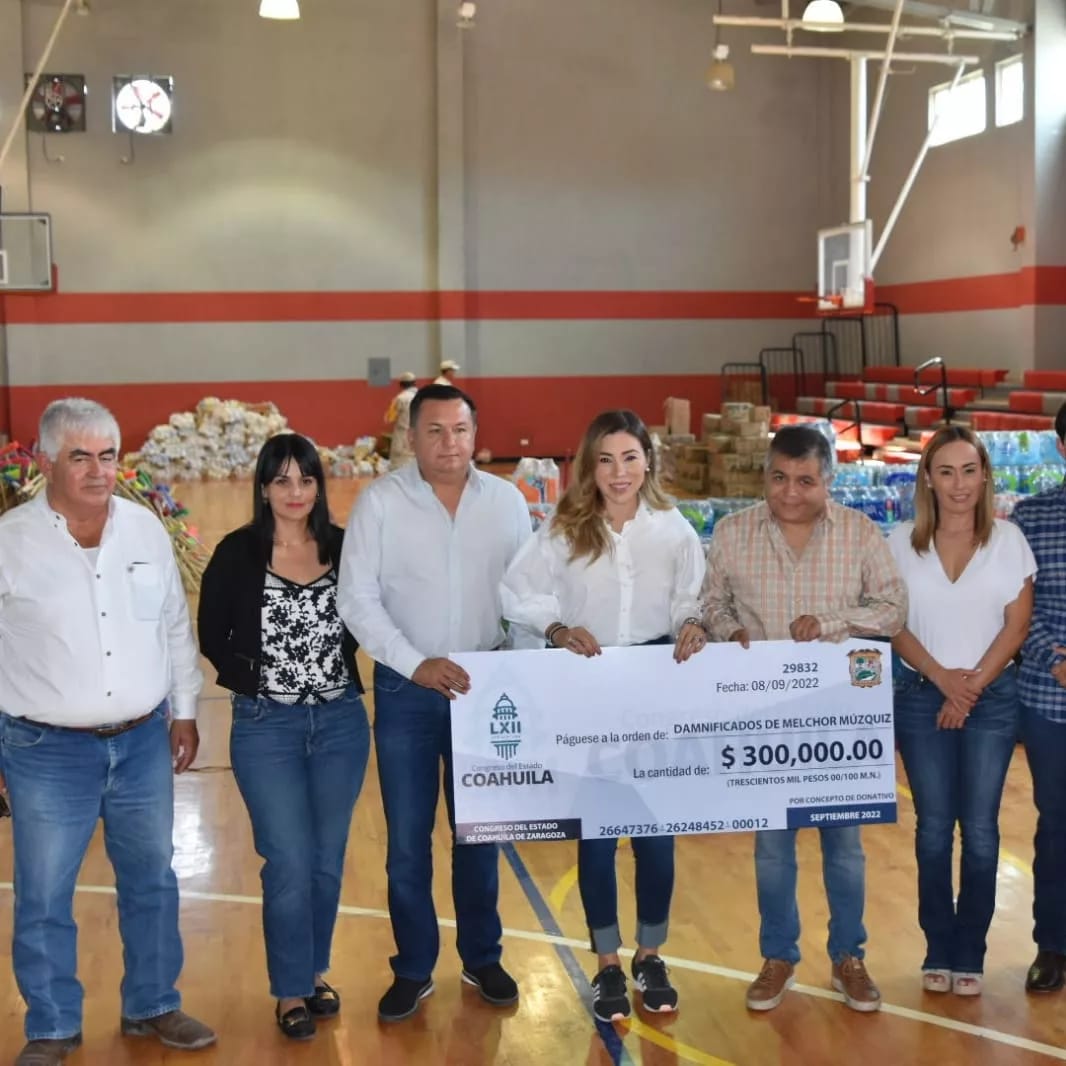 Dona Congreso 300 mil pesos para damnificados