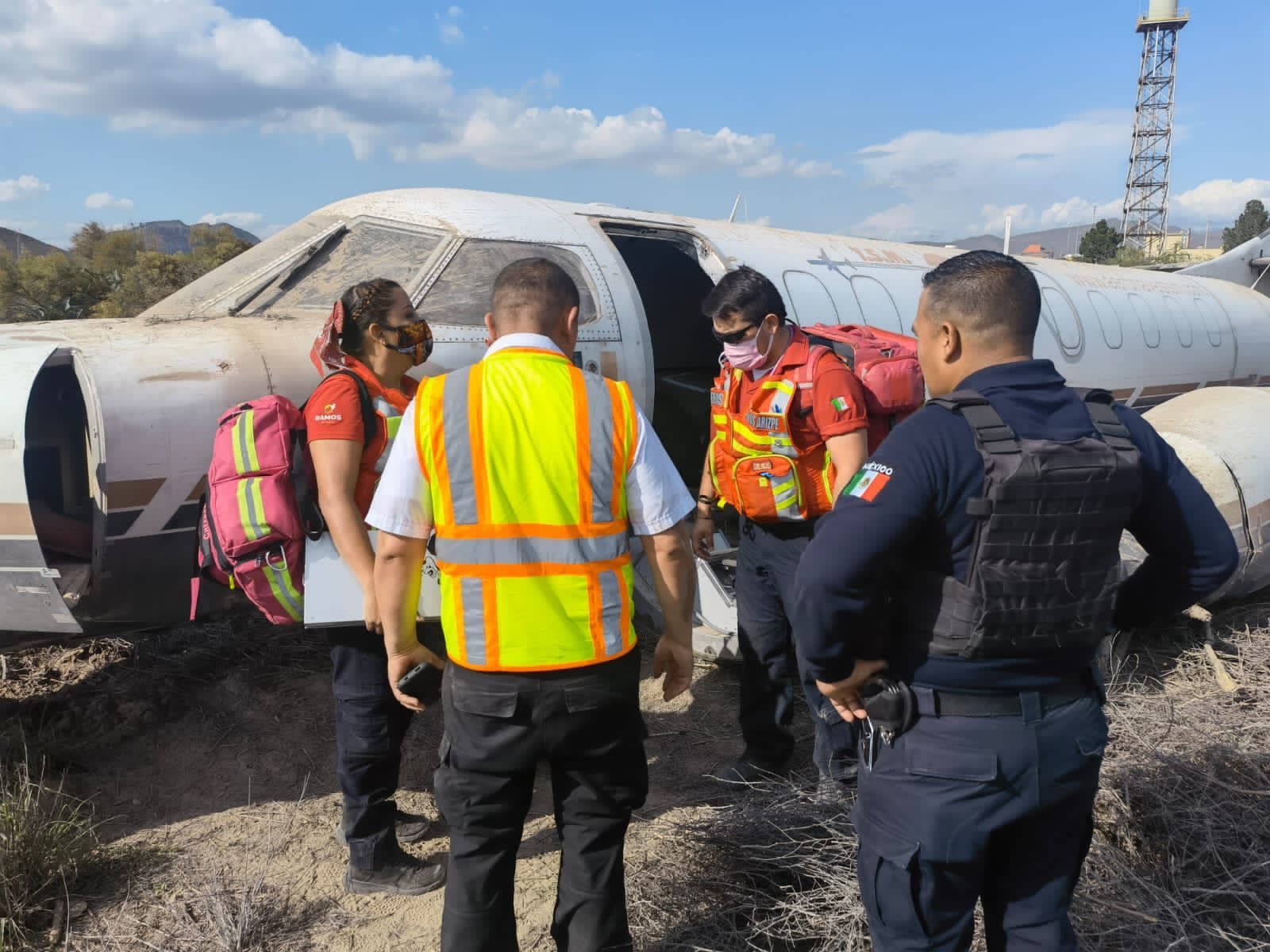Cae avioneta en Ramos Arizpe, hay dos lesionados