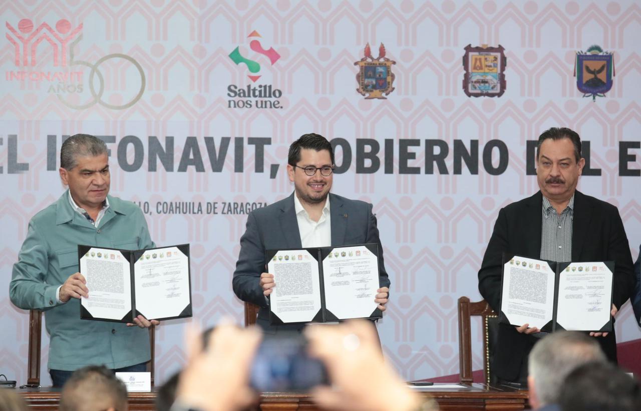Colaboran Infonavit y Gobierno de Coahuila para ofrecer vivienda social económica