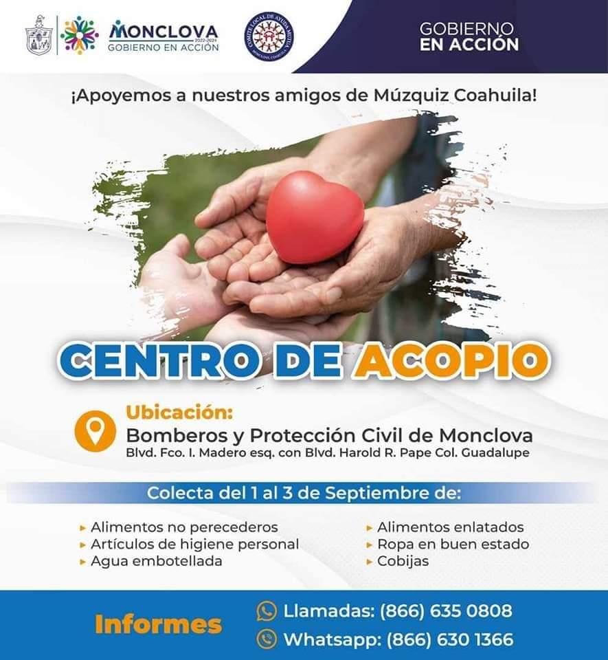 Apoyará Monclova a damnificados de Múzquiz y Sabinas