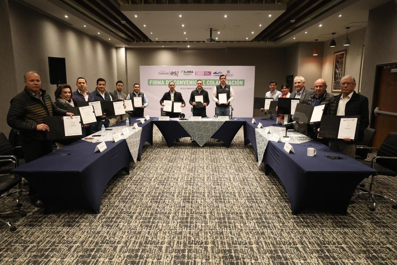 Trabajarán unidos Mejora Coahuila, empresarios y la CDHEC