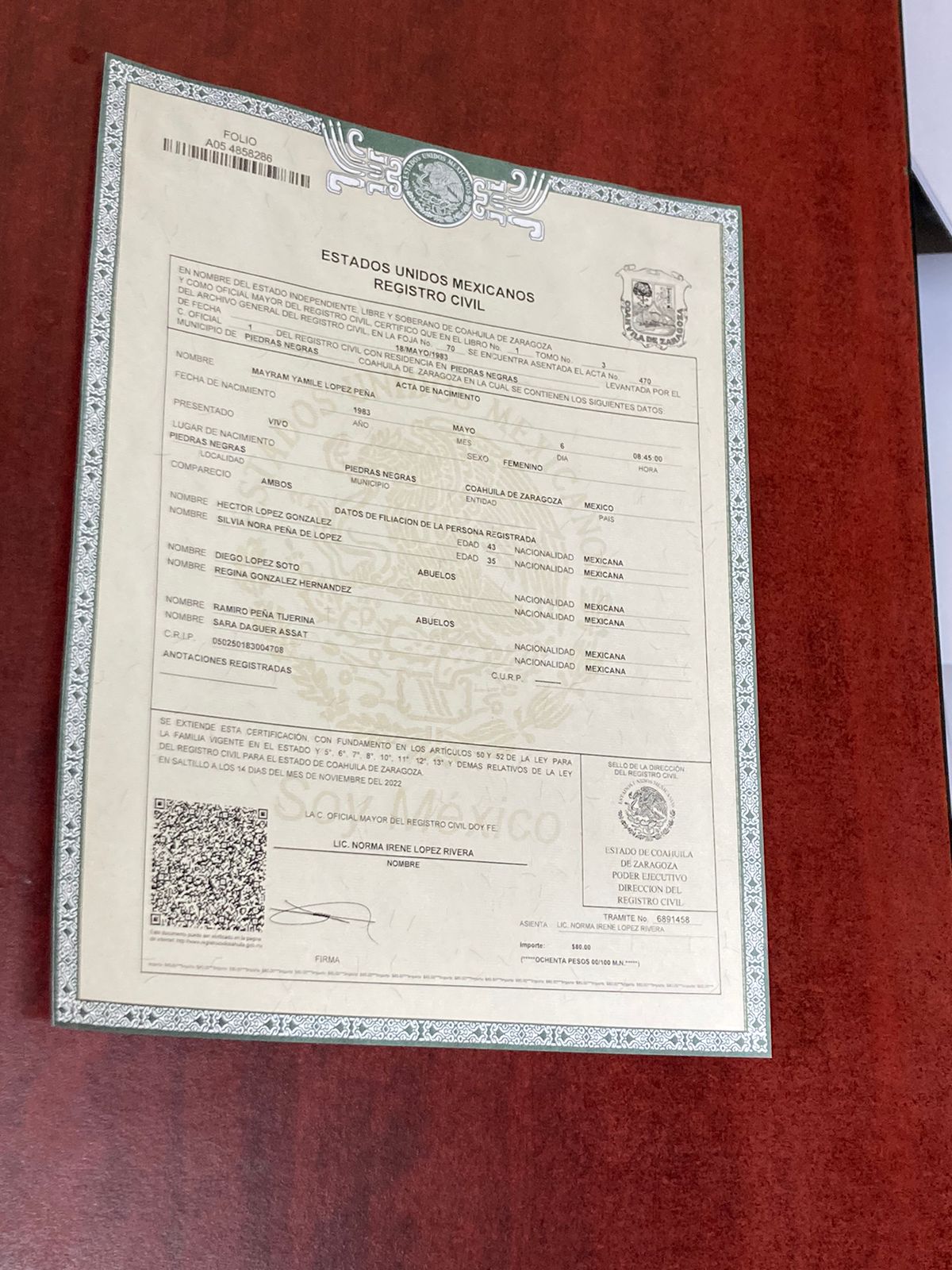 Aumentan trámites de actas del Registro Civil en Buen Fin