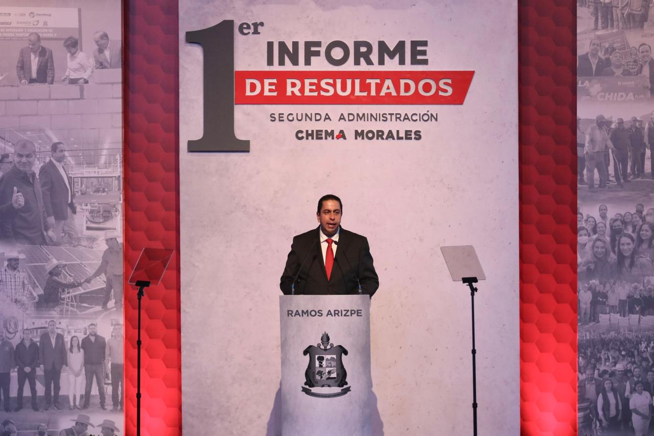 Rinde José María Morales primer informe de gobierno