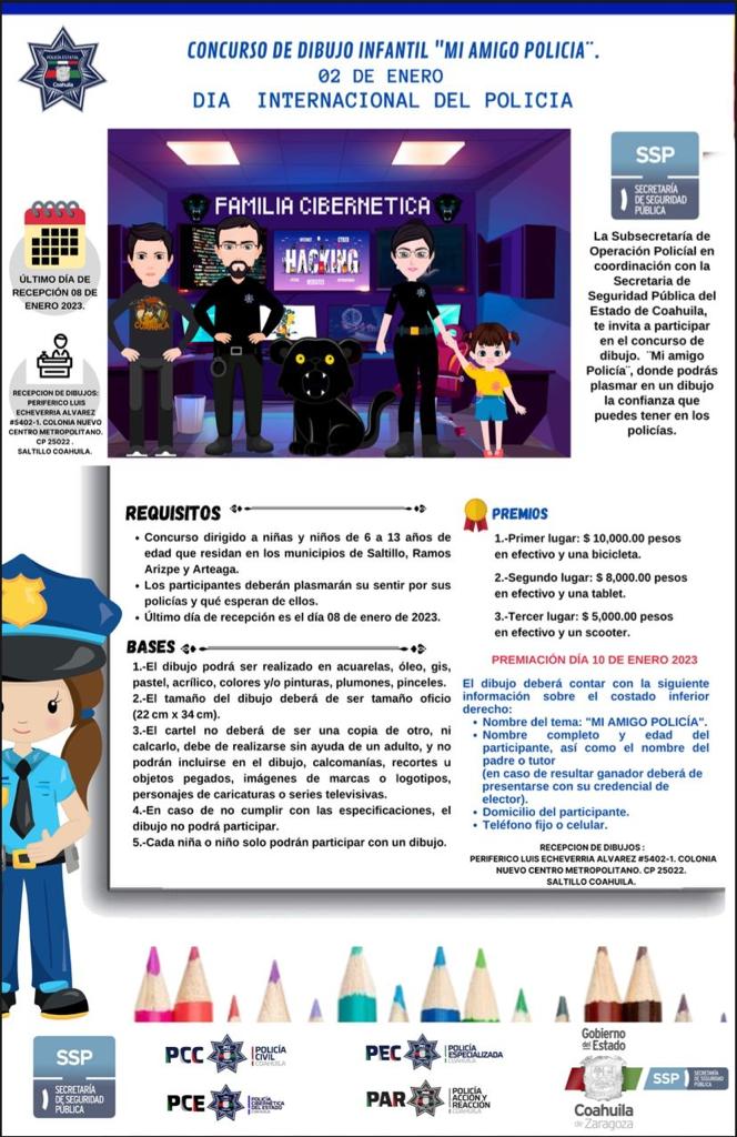 Promueve Policía Cibernética concurso de dibujo