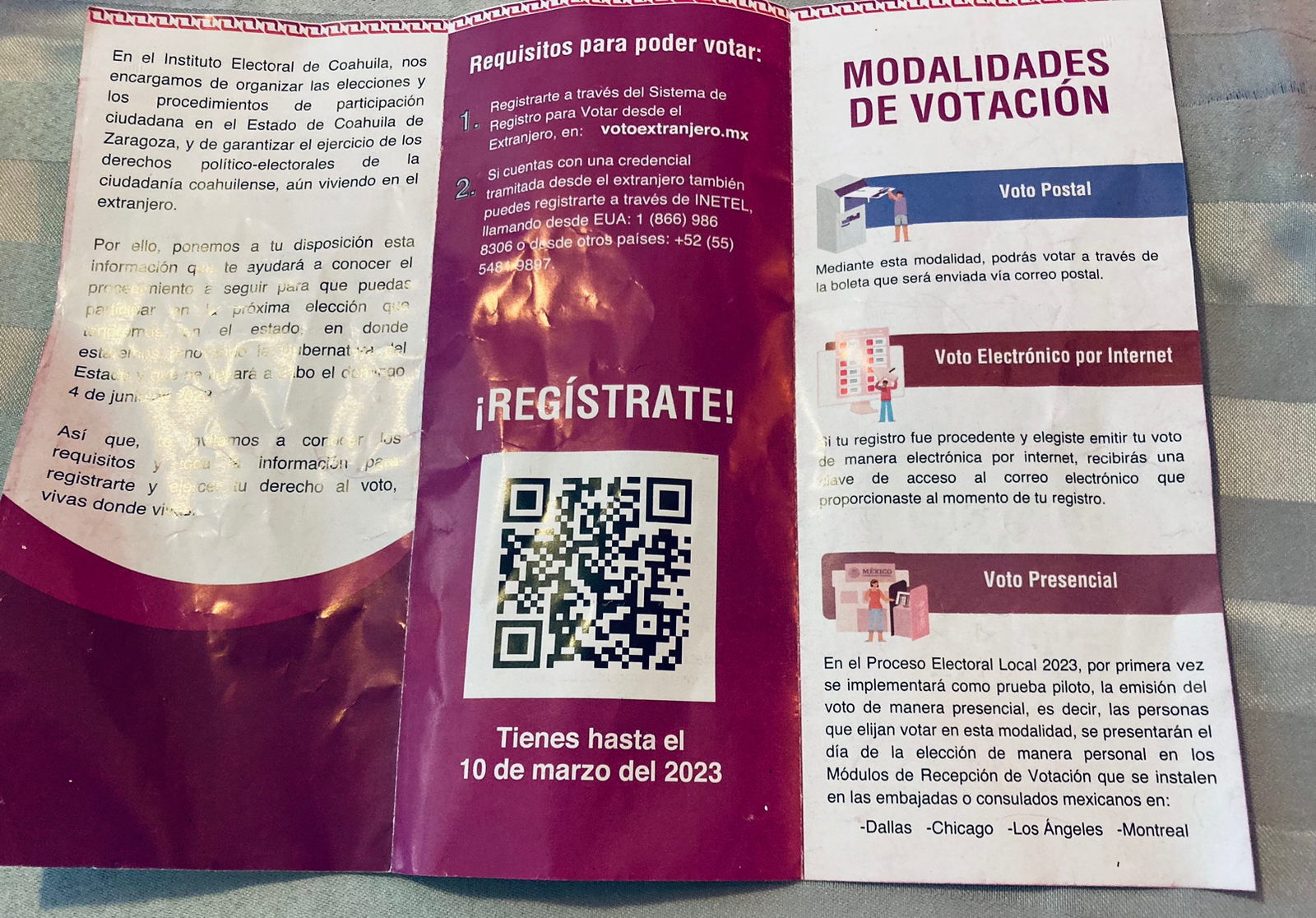 Promueve IEC voto de mexicanos en el extranjero