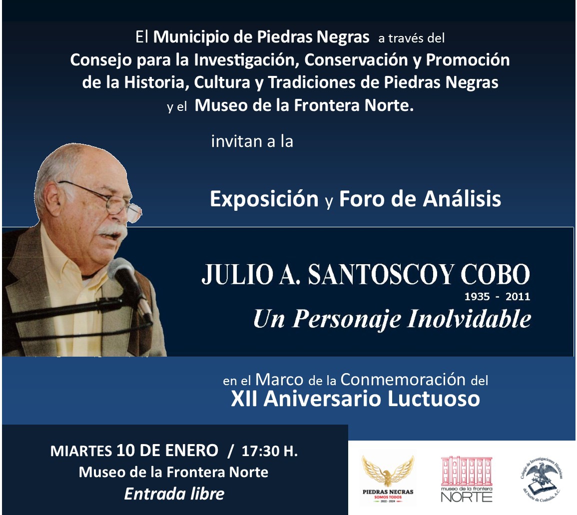 Realizarán exposición fotográfica y foro para conmemorar aniversario luctuoso del historiador Julio Santoscoy Cobo