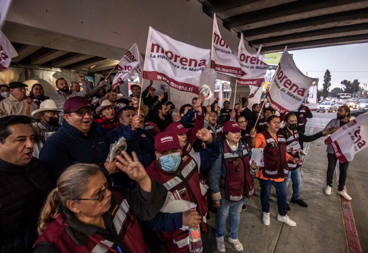 Simpatizantes de Morena salen a las calles en apoyo a Guadiana