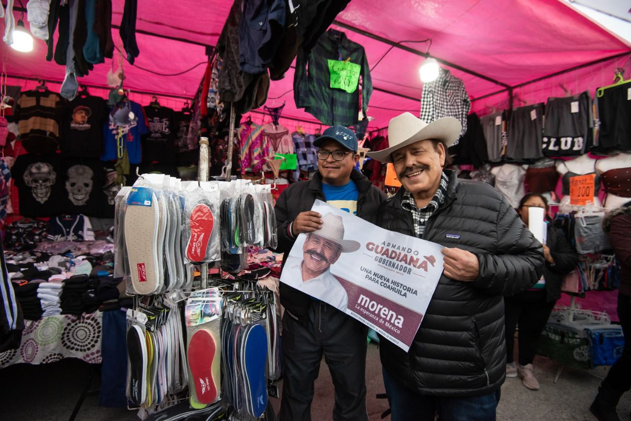 “Sumaremos esfuerzos para ver crecer a Ramos Arizpe”, visita Armando Guadiana a simpatizantes y militantes en el Mercado de la Escorial