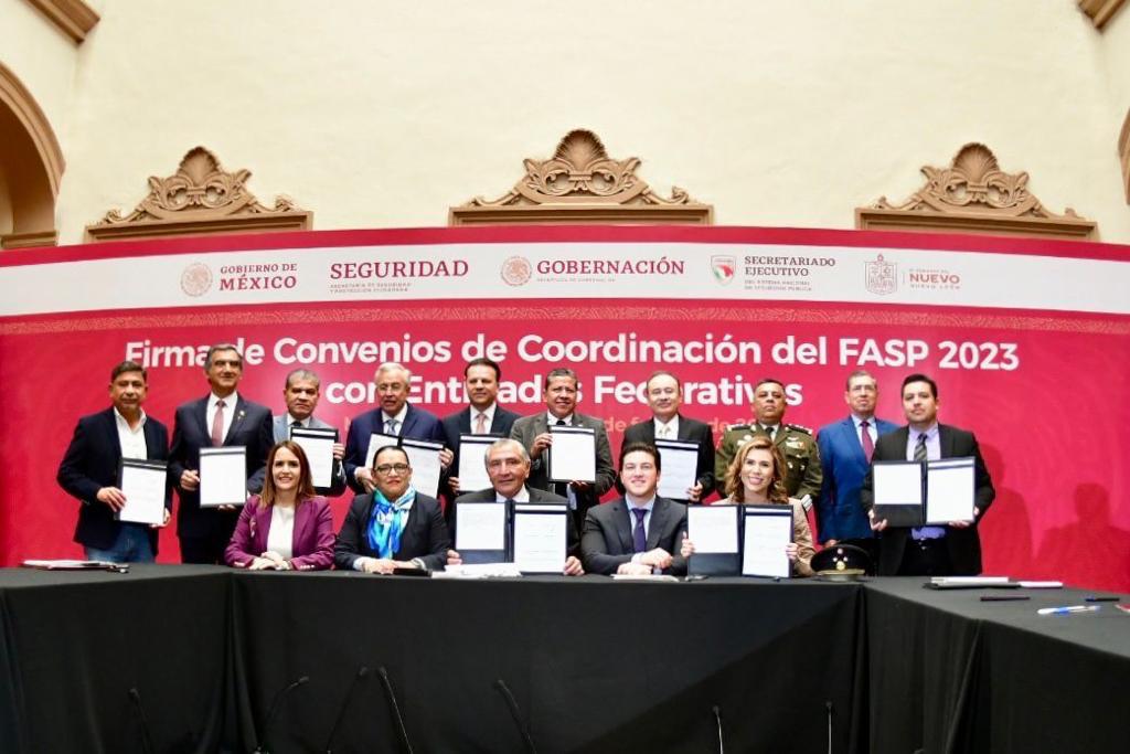 Firma Coahuila convenio de coordinación del Fondo de Aportaciones para la Seguridad Pública con Entidades Federativas