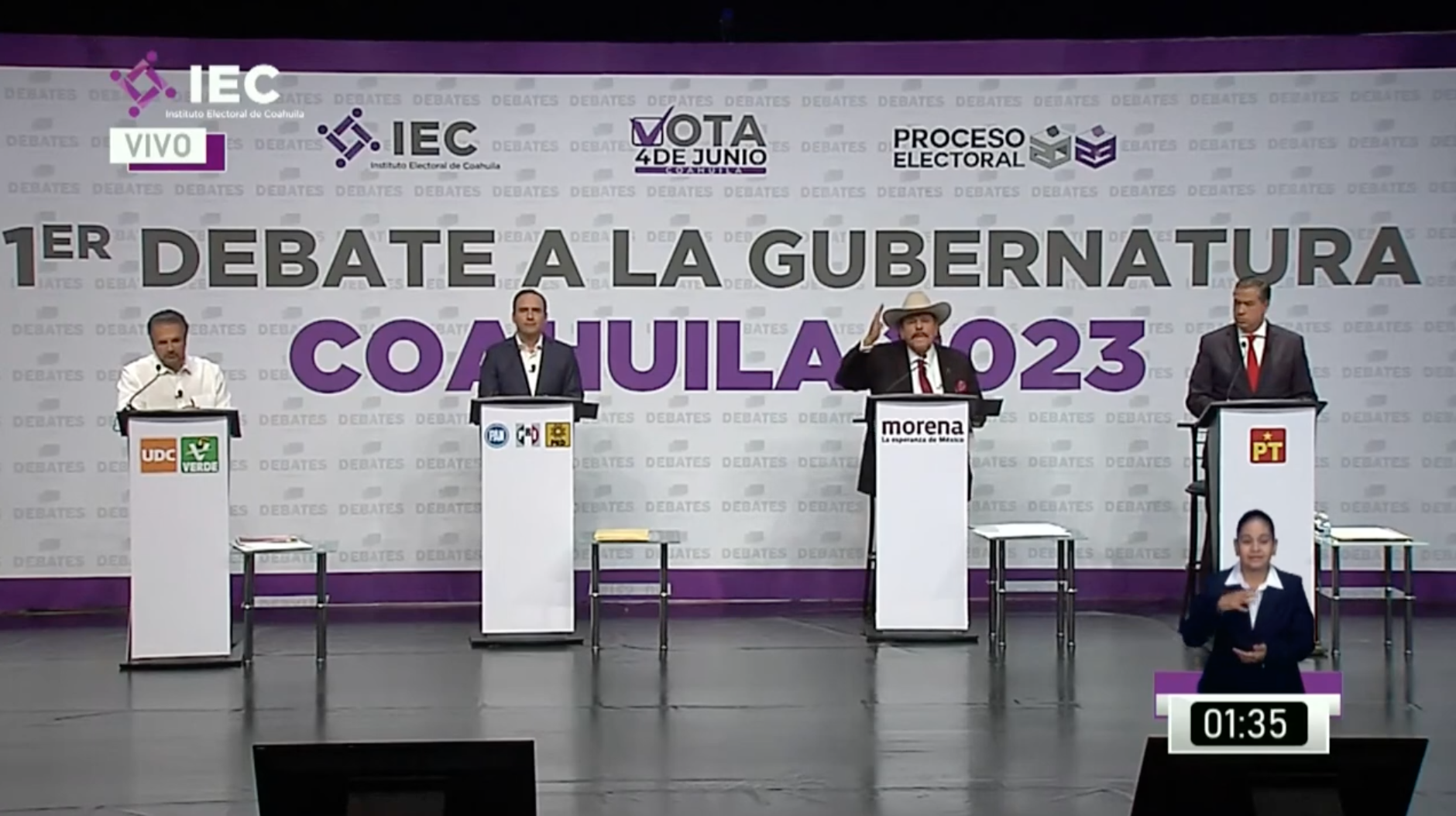 Eclipsan ataques primer debate rumbo a la gubernatura de Coahuila