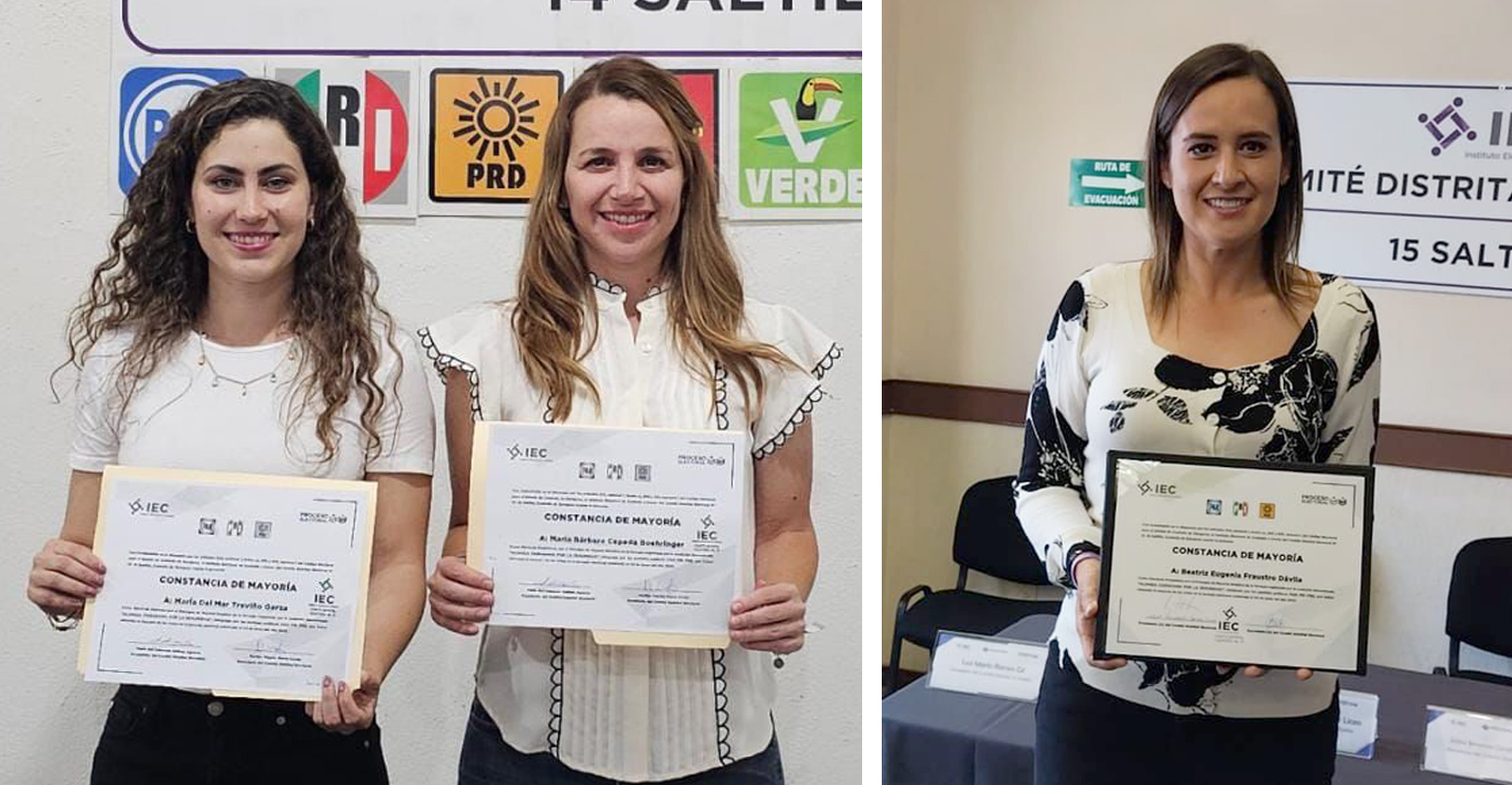 Reciben constancia María Bárbara y Beatriz